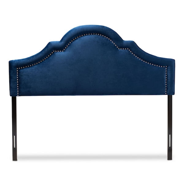 Rita Royal Blue Velvet Upholstered Queen Size Headboard